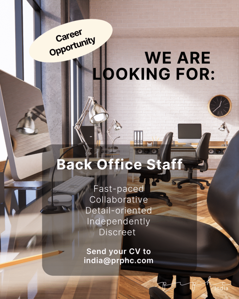Join our team as back office member
